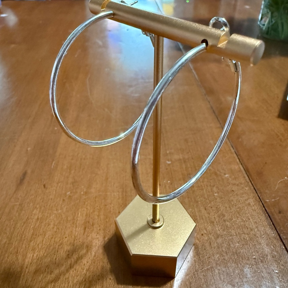 Elegant Silver Hoop Earrings
